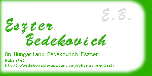 eszter bedekovich business card